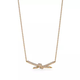 Tiffany Knot Pendant with Diamonds