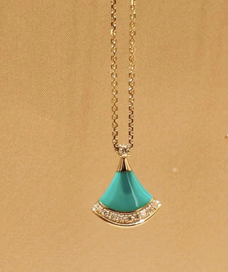 Bvlgari Colorful Fan Pendant Necklace – Elegant Luxury Jewelry