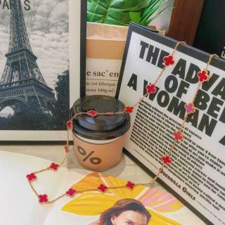Van Cleef & Arpels 20-Motif Alhambra Long Necklace in Rose Gold