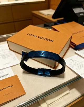 Louis Vuitton Azure Monogram Leather Bracelet