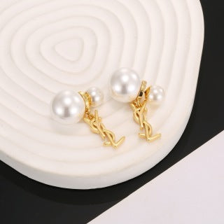 YSL Perle Cassandre Pearl Drop Earrings