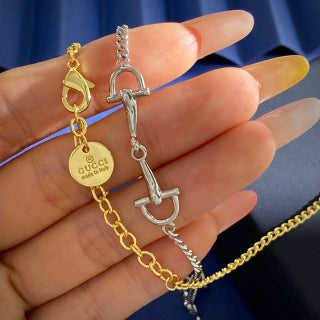 Gucci Equestrian Horsebit Double Layer Chain Necklace