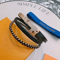 Louis Vuitton Monogram Leather Trio Wrap Bracelet