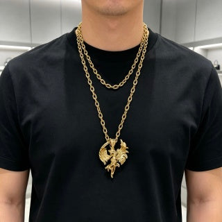 Gucci Lion Head Medallion Gold Pendant Necklace