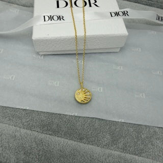 Dior Rose des Vents Obsidian Medallion Necklace